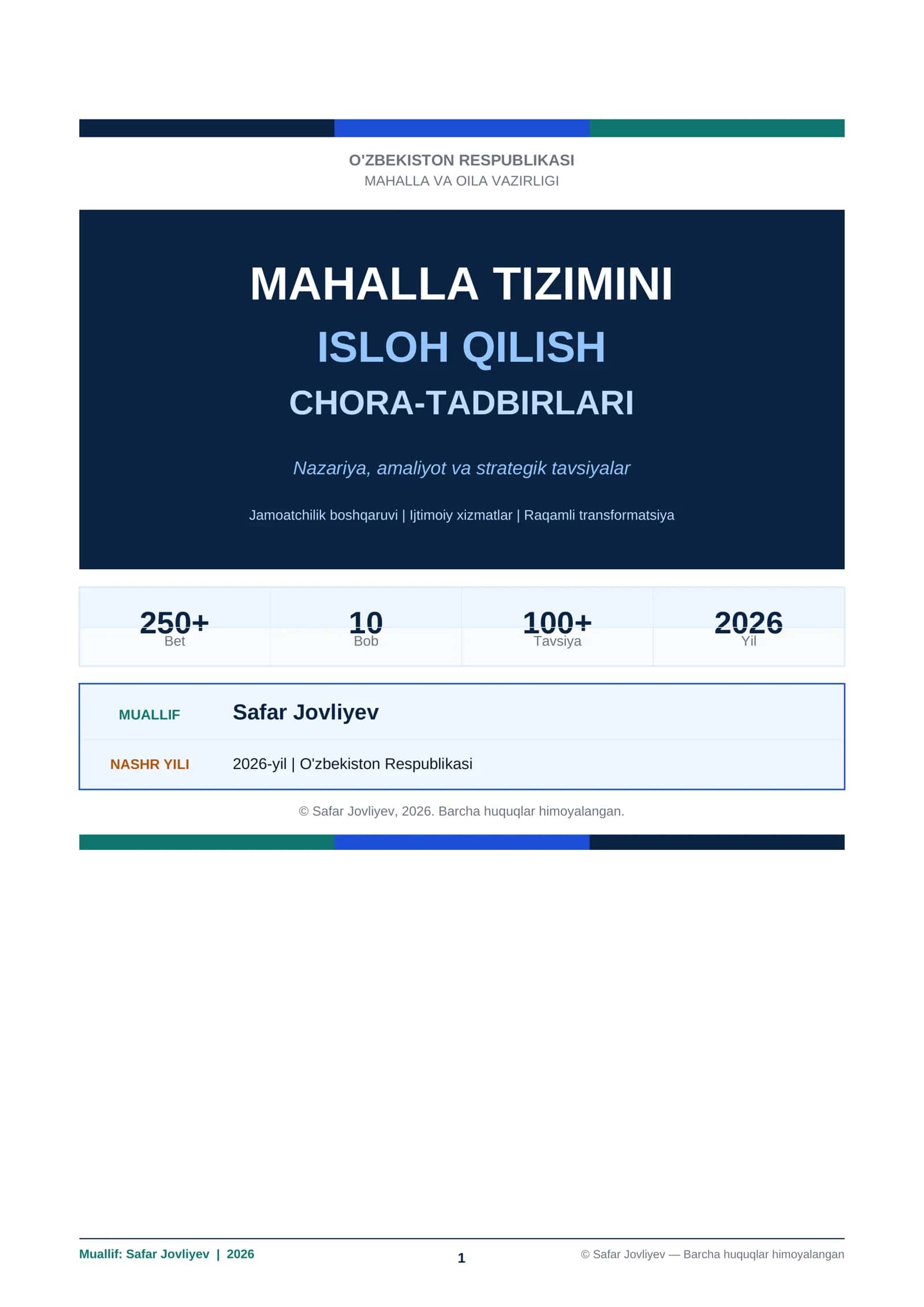 Mahalla Tizimini Ishloh Qilish 1