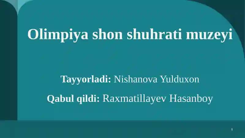 Olimpiya shon-shuhrati muzeyi