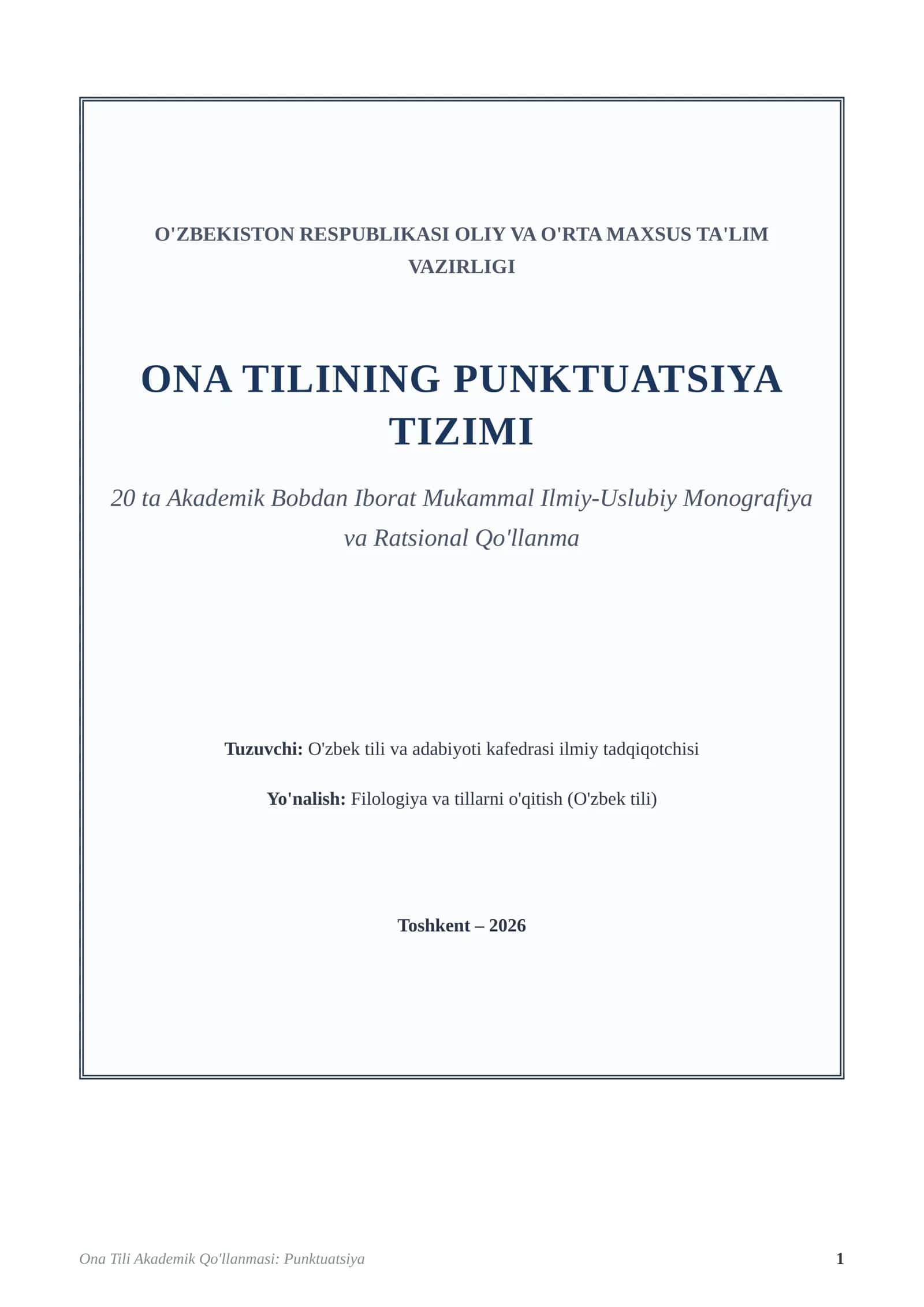 ONA TILINING PUNKTUATSIYA TIZIMI 1