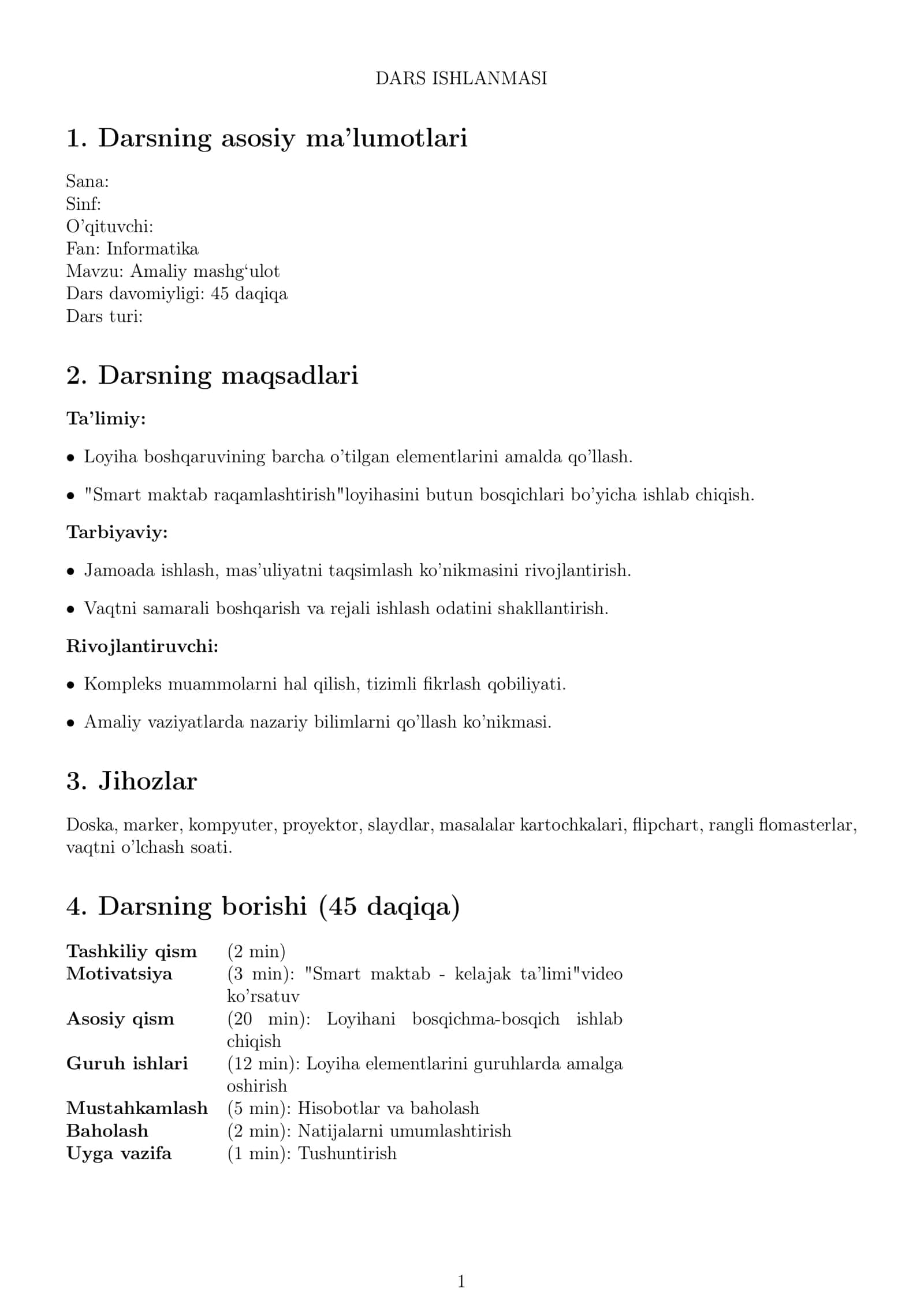 Informatika Amaliy mashg‘ulot 1