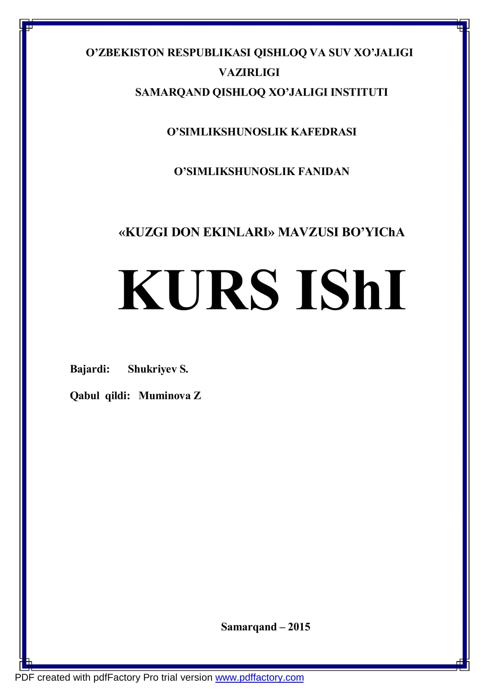 KUZGI DON EKINLARI 1
