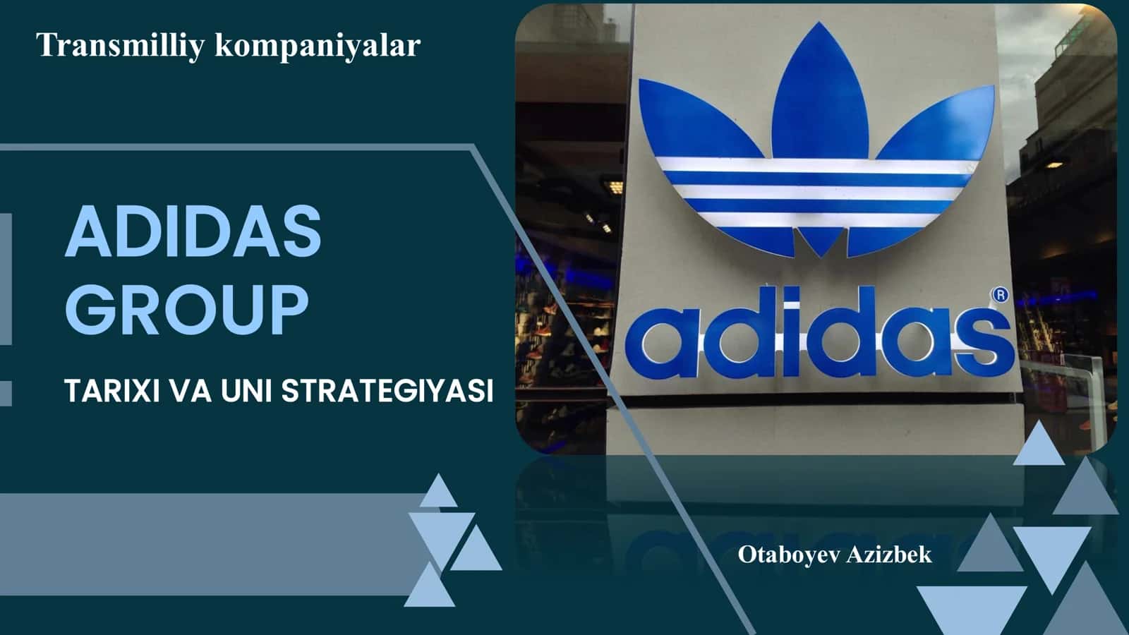 Adidas brendi TARIXI VA UNI STRATEGIYASI 1