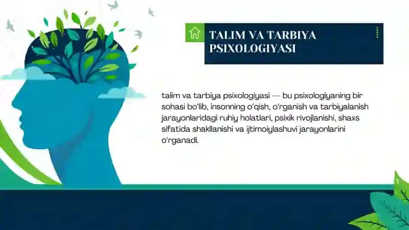 Talim va Tarbiya Psixologiyasi Slayd