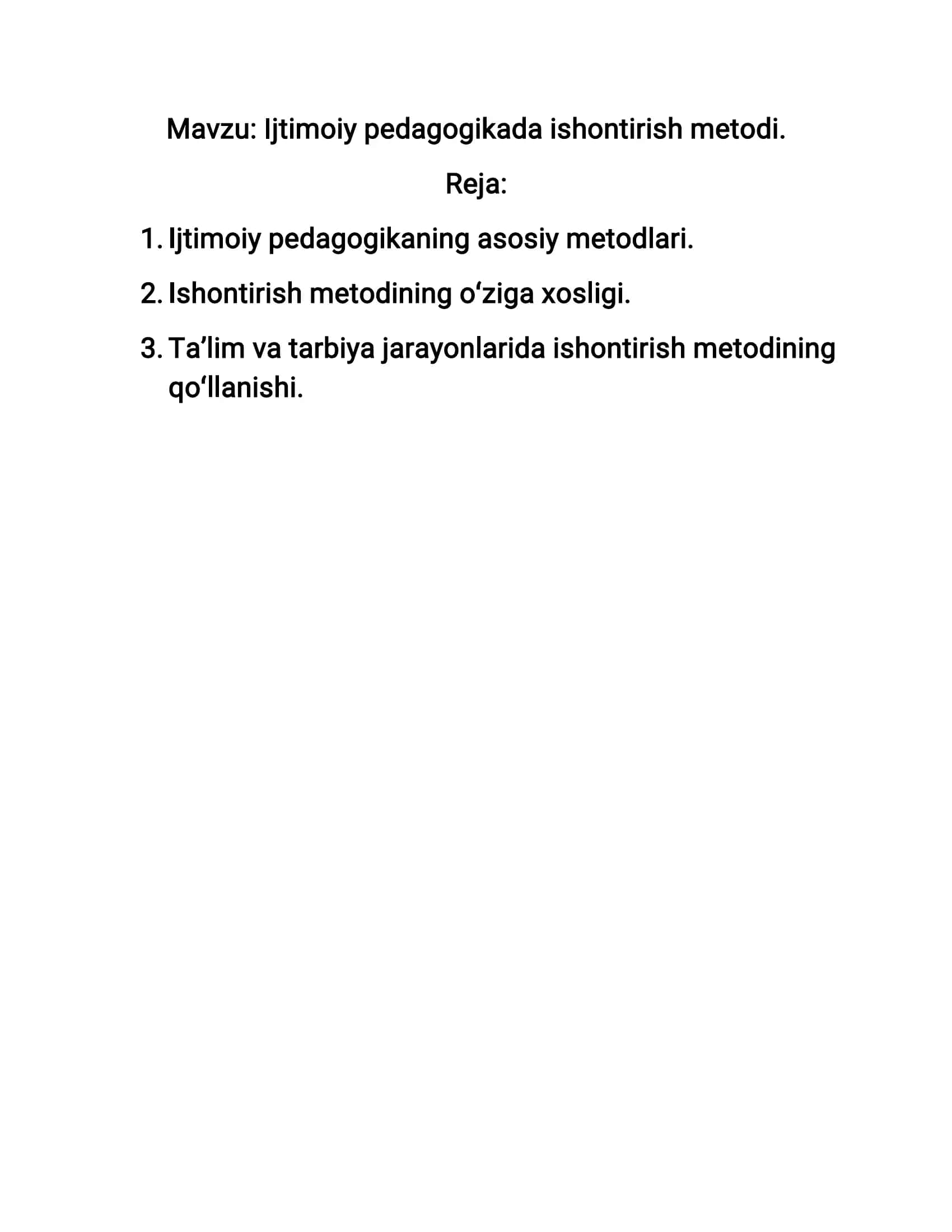 Ijtimoiy pedagogikada ishontirish metodi 1