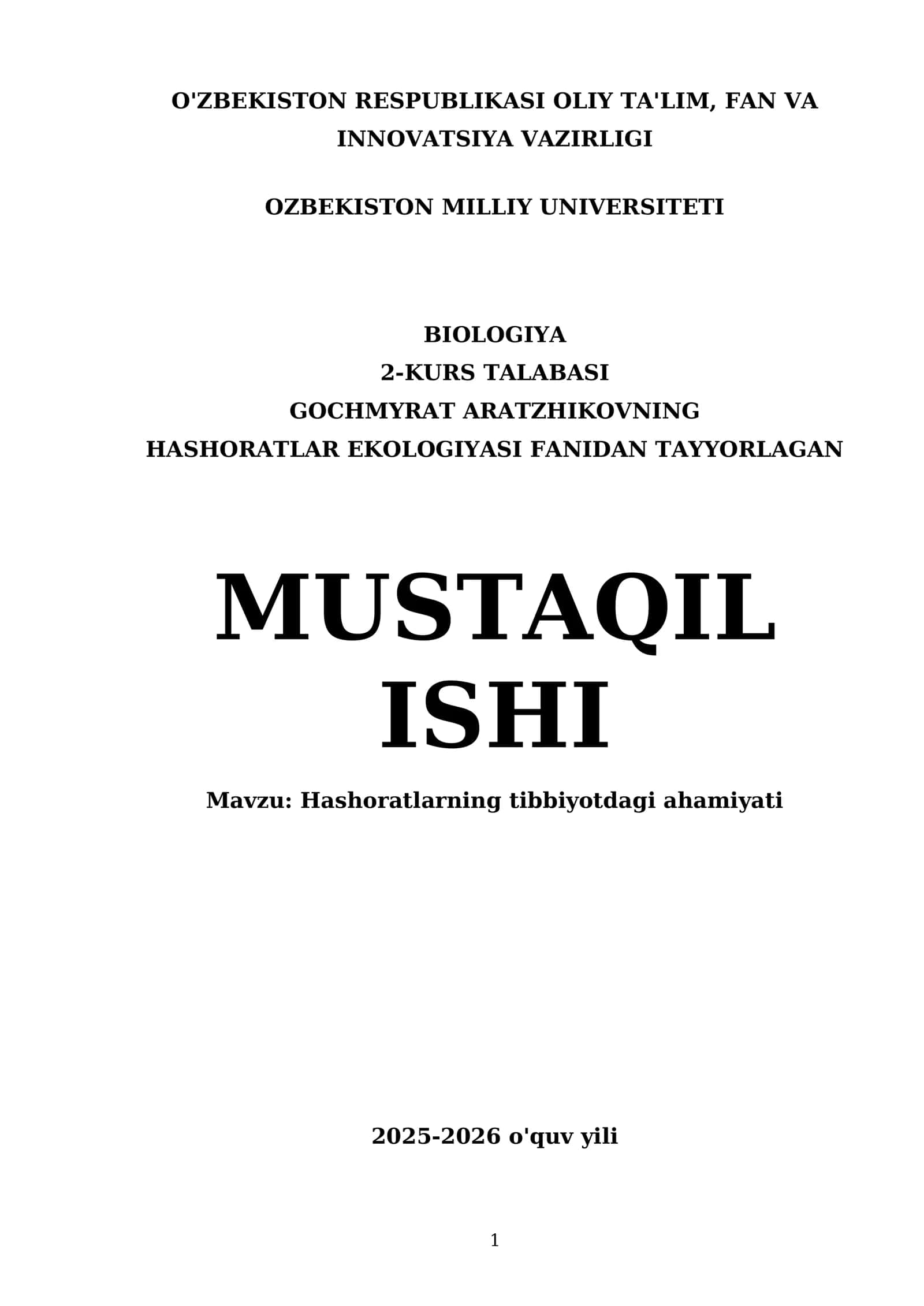 Hashoratlarning tibbiyotdagi ahamiyati 1