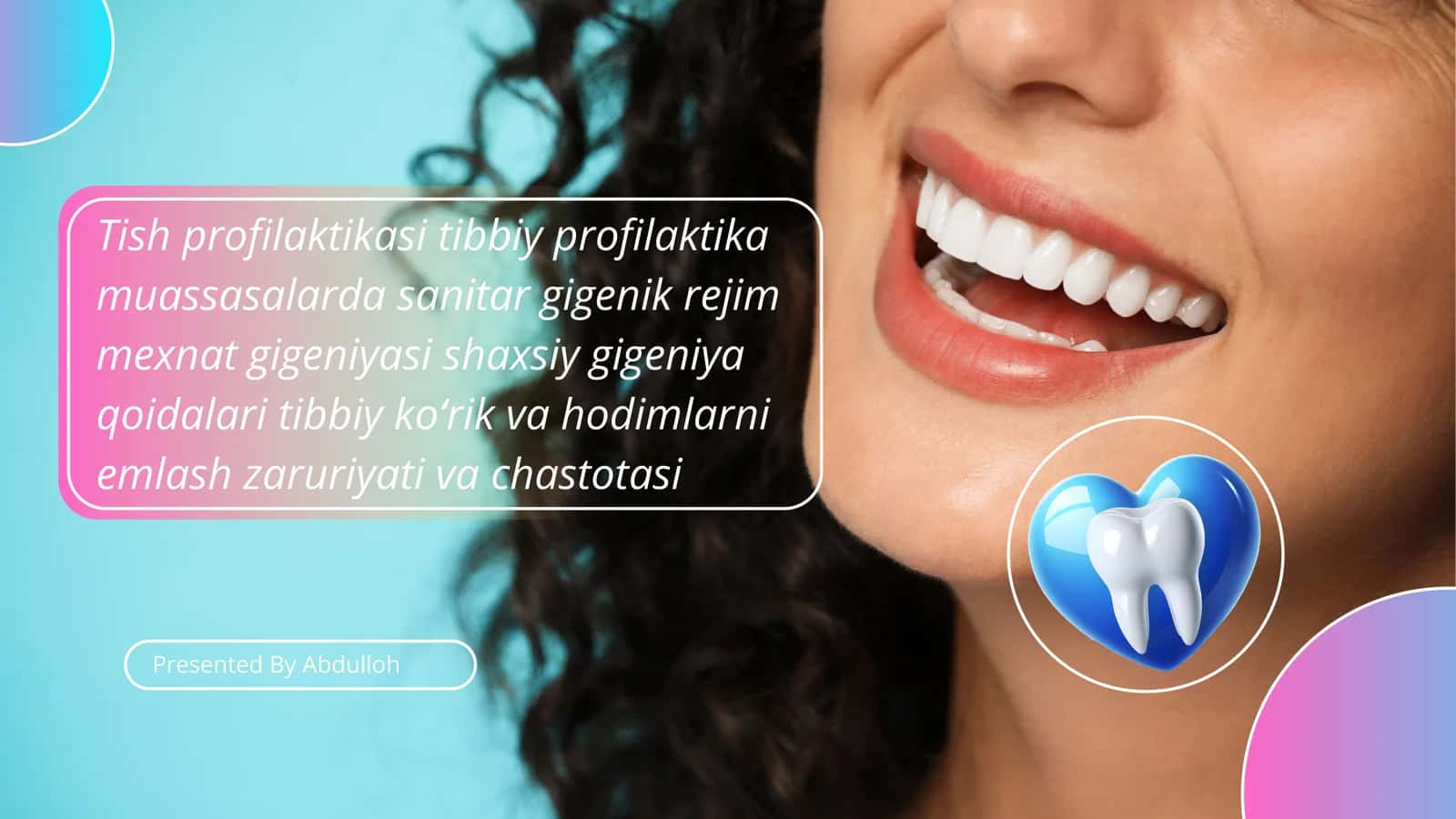 Tish profilaktikasi tibbiy profilaktika 1