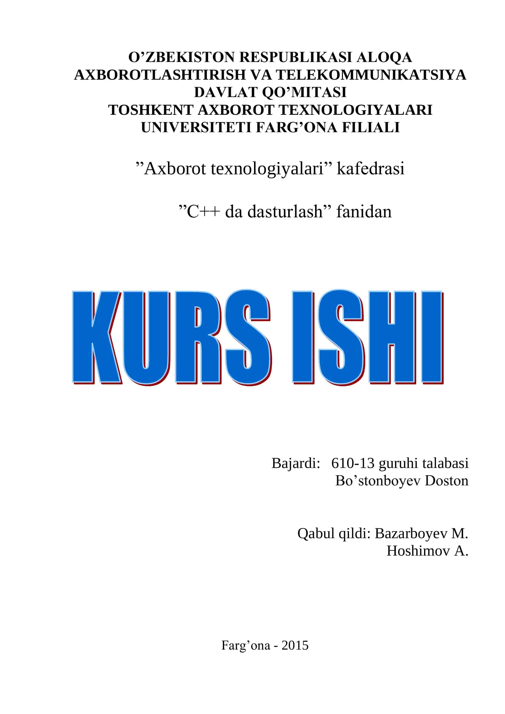 C++ da Media fayllarni namoyish etish uchun dastur yaratish 1