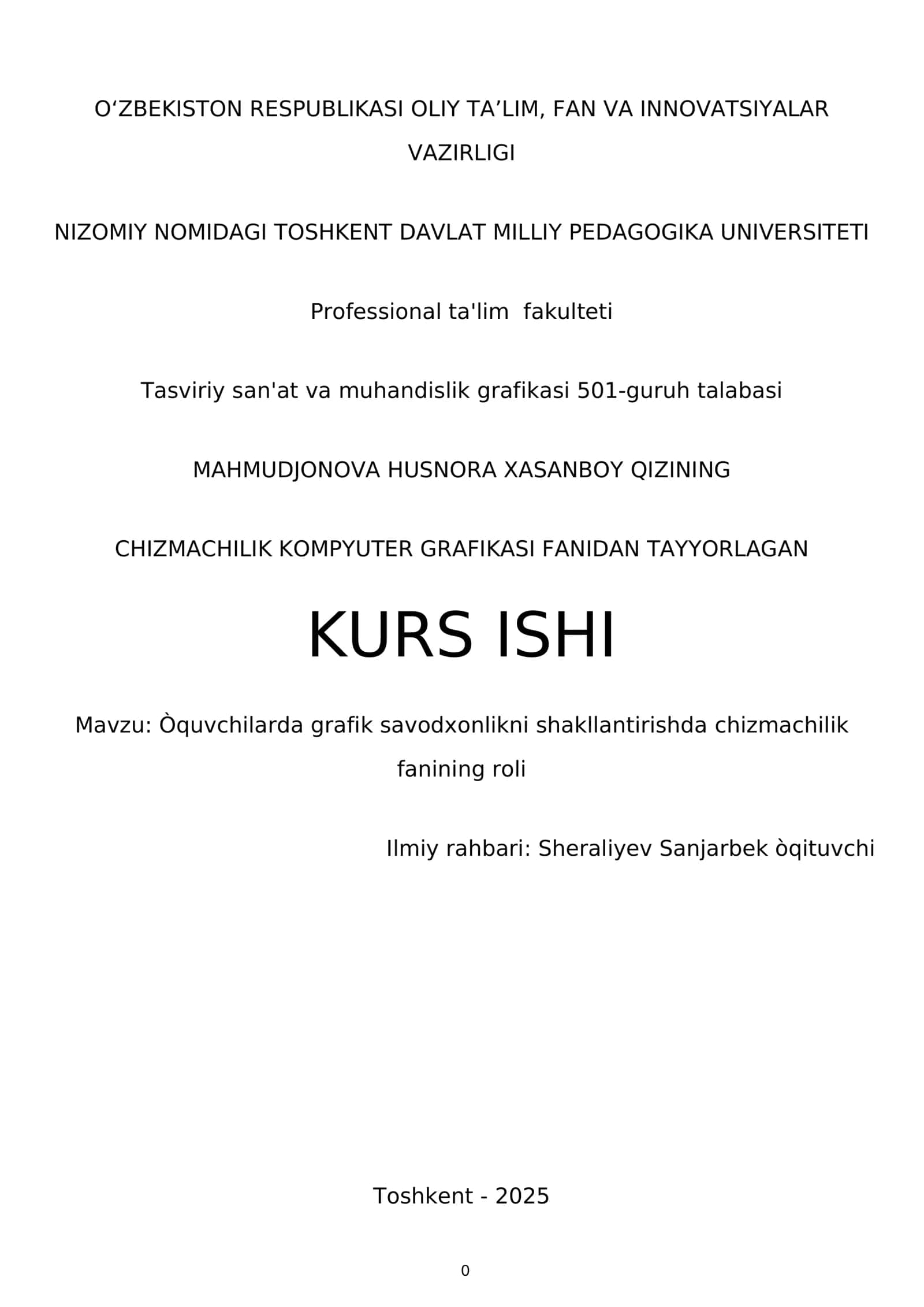 Chizmachilik va kompyuter grafikasi integratsiyasi 1