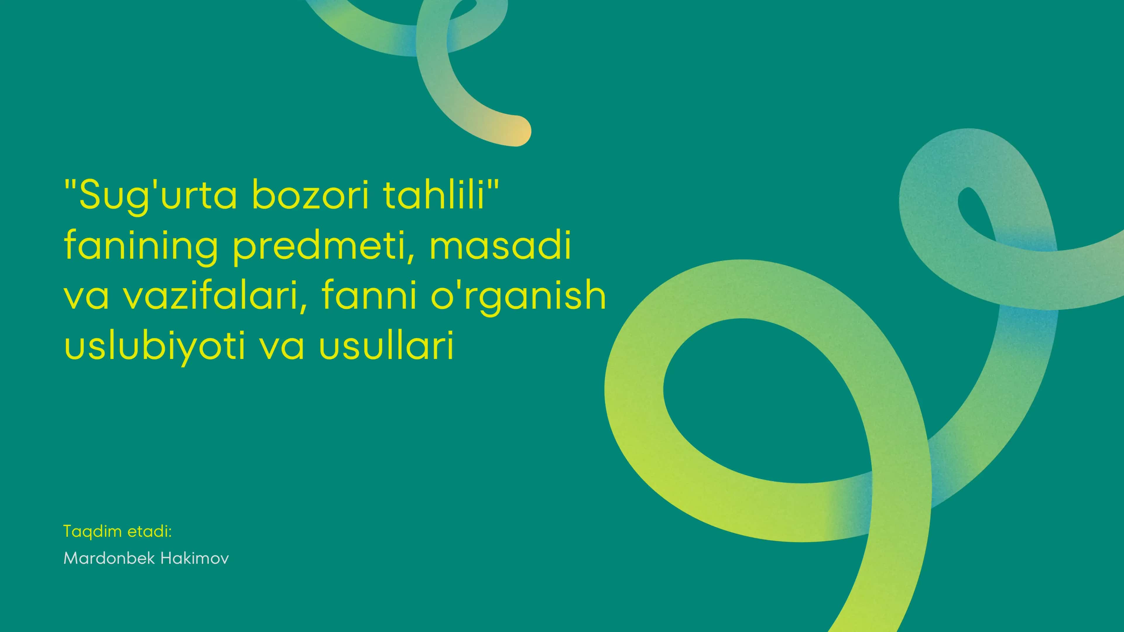 Sug'urta Bozori Tahlili 1