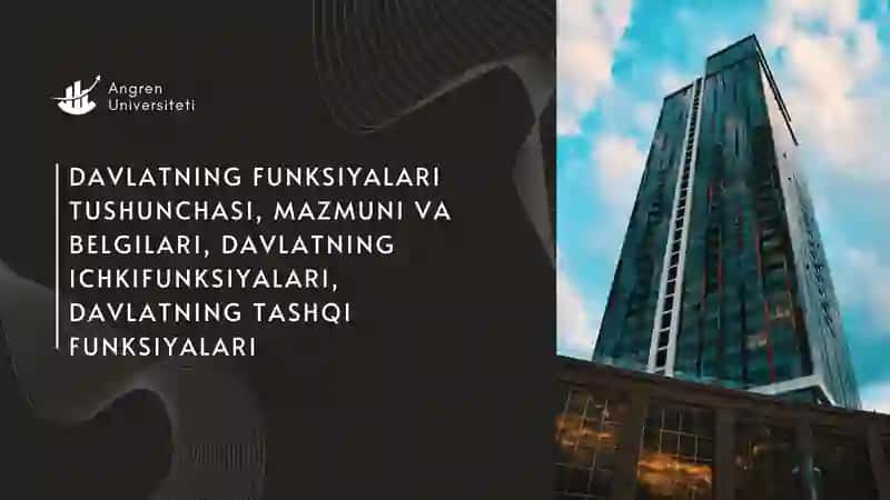 Davlatning Funksiyalari
