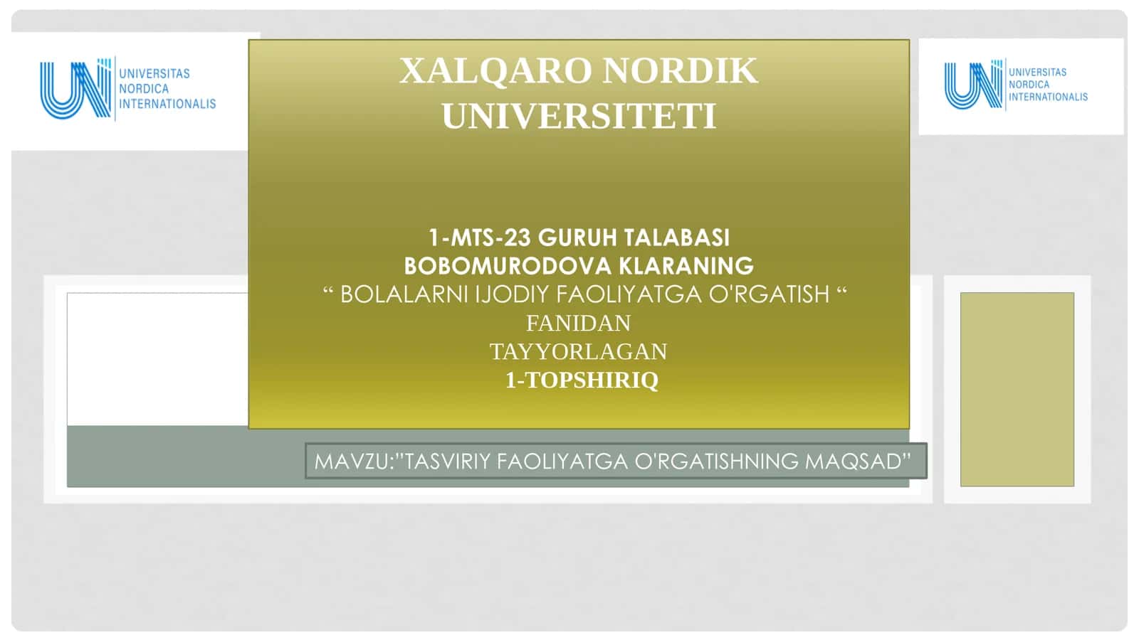 TASVIRIY FAOLIYATGA O'RGATISHNING MAQSAD 1