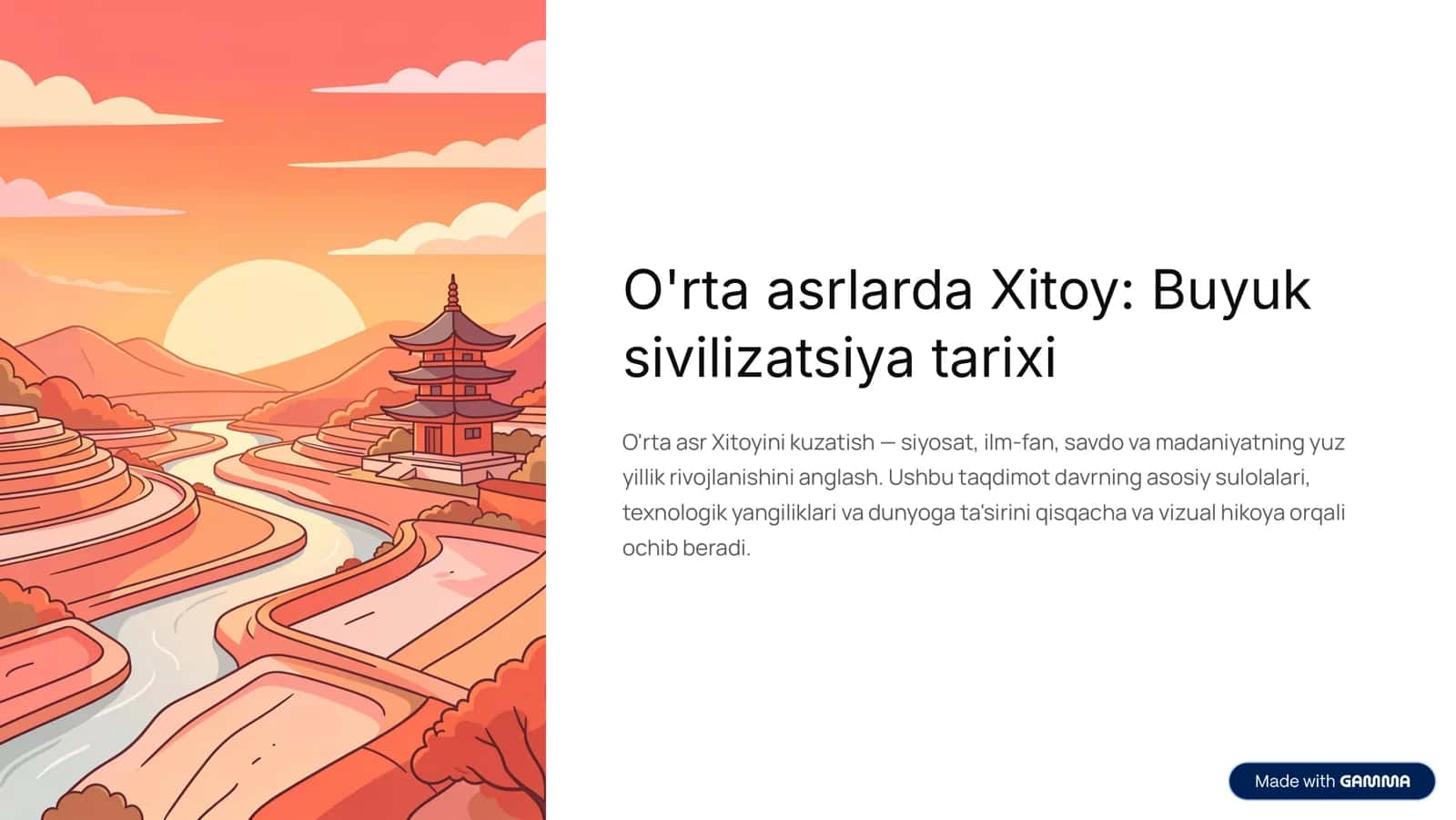 Tang. Oʻrta asrlarda Xitoy Buyuk Sivilizatsiyasi 1