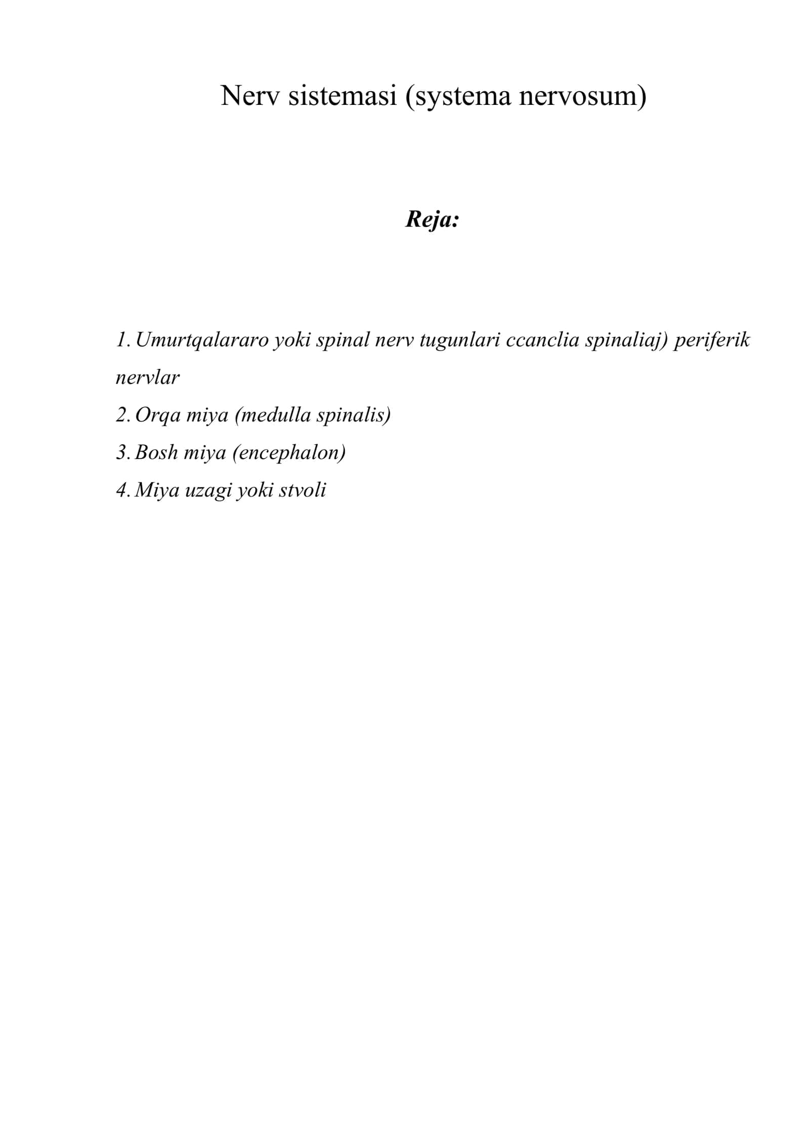 Nerv sistemasi (systema nervosum) 1