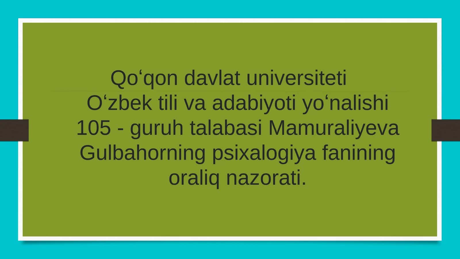 Xotira turlari 1