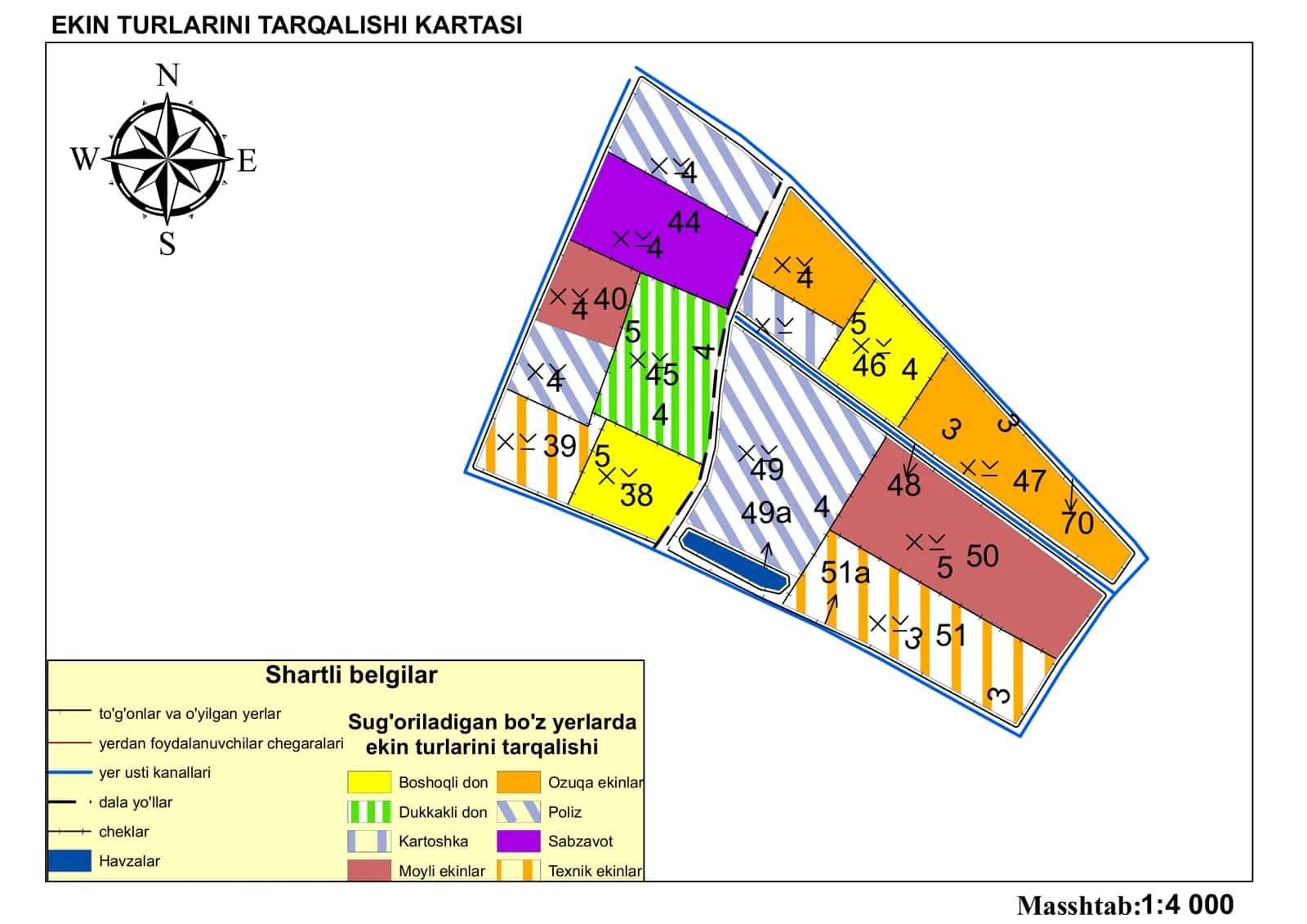EKIN TURLARINI TARQALISHI KARTASI 1