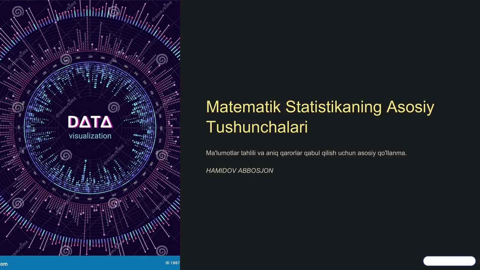Matematik statistikaning asosiy tushunchalari 1