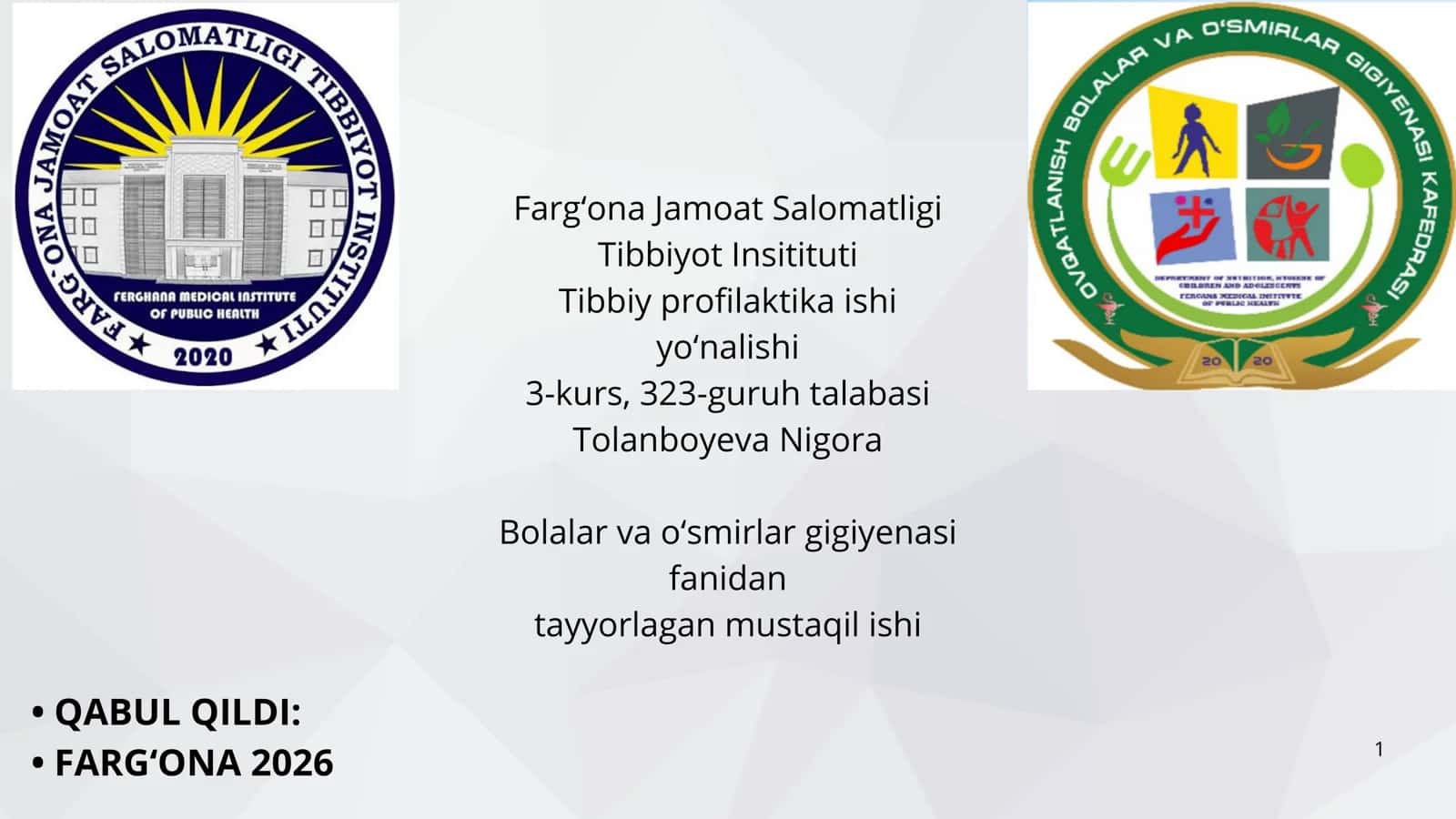 Maktabgacha talim tashkilotlarida yoritilganlikni baxolash 1