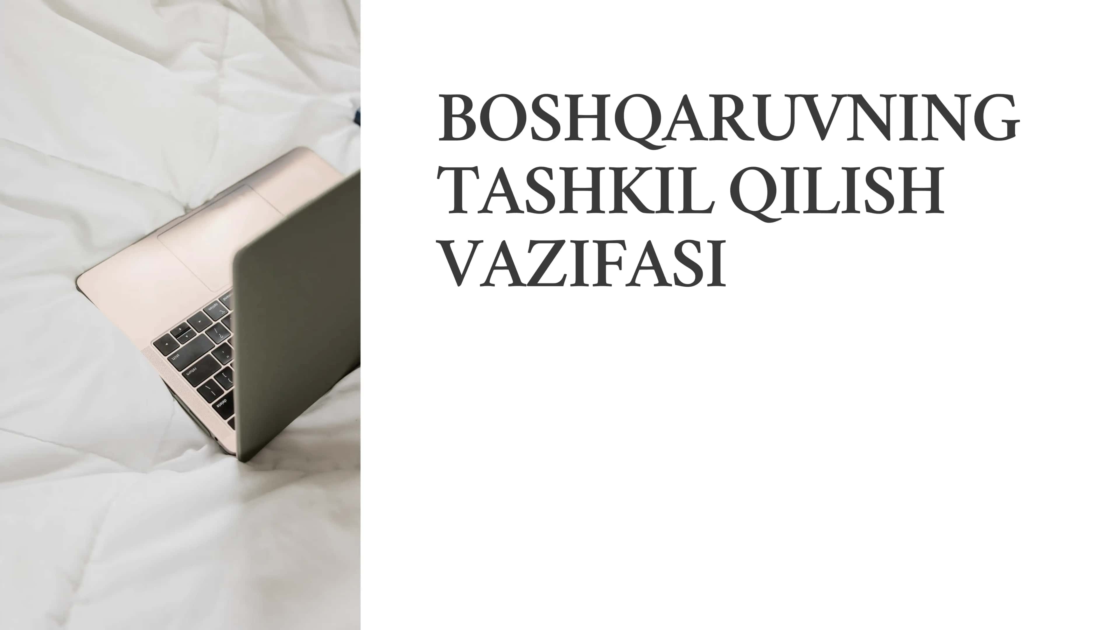 Бошқарувнинг ташкилот вазифалари 1