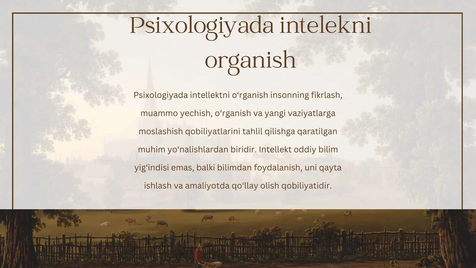 Psixologiyada intelekni organish 1