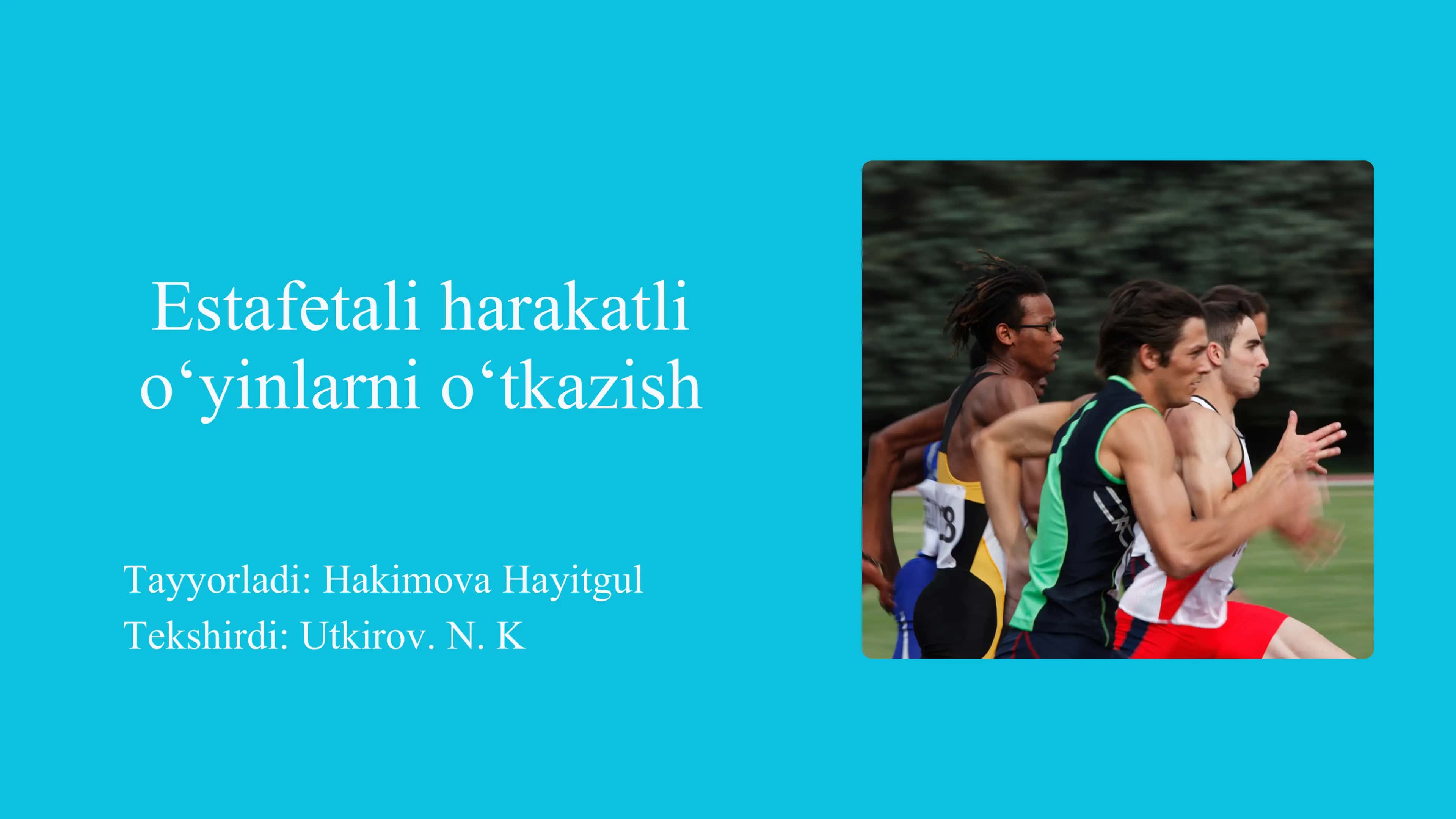Estafetali harakatli o‘yinlar 1