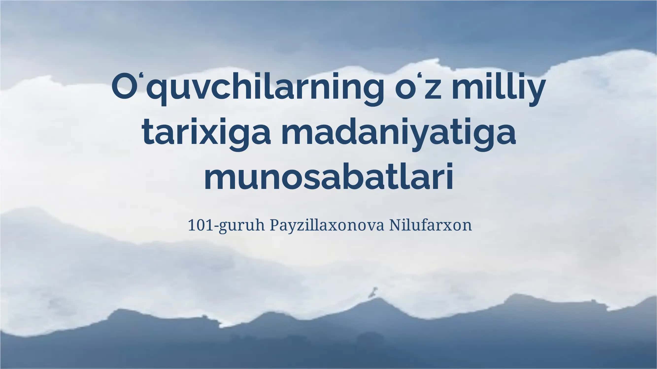 Milliy tarix va madaniyat 1