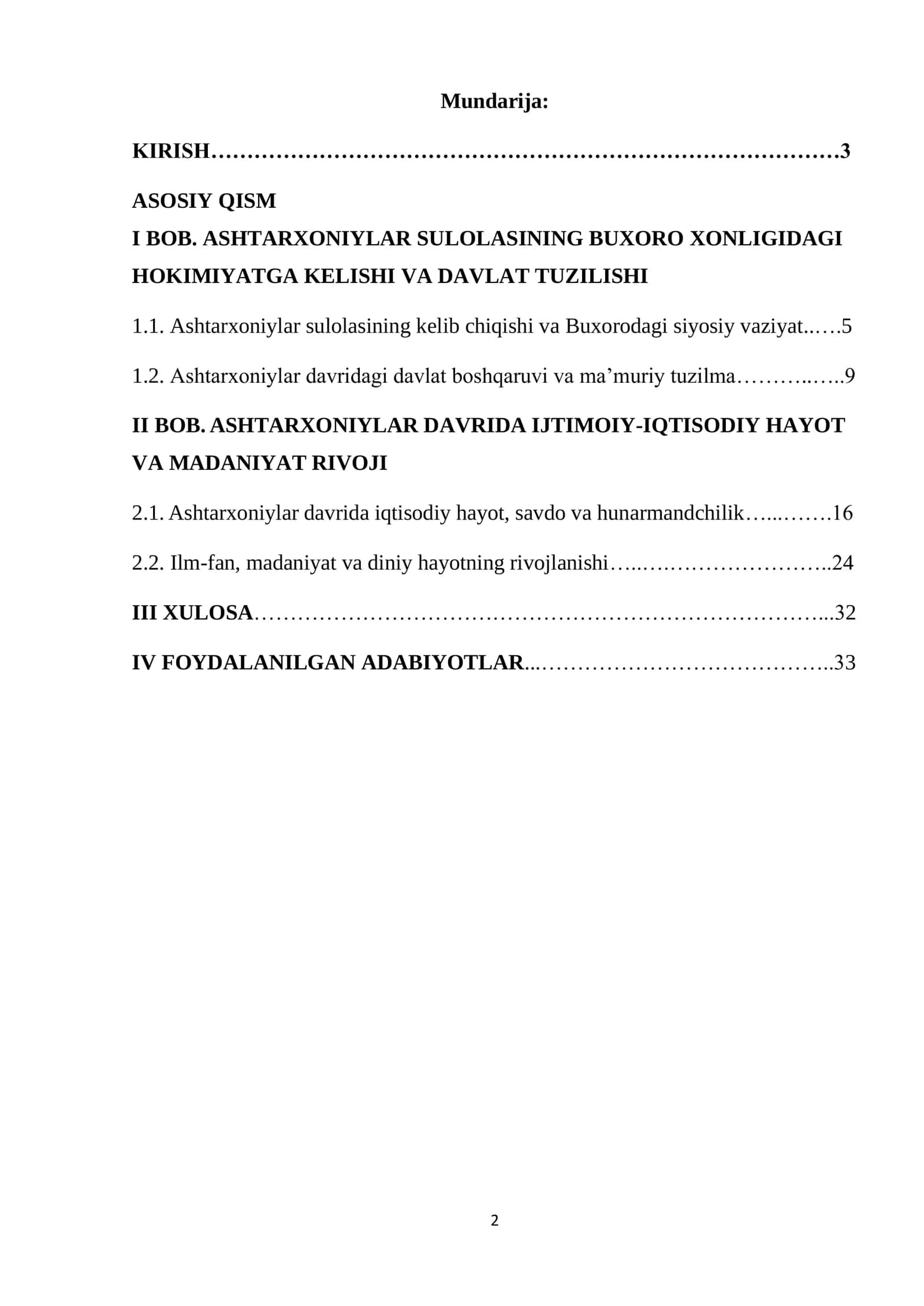 Buxoro xonligida Ashtarxoniylar davri tarixi 1