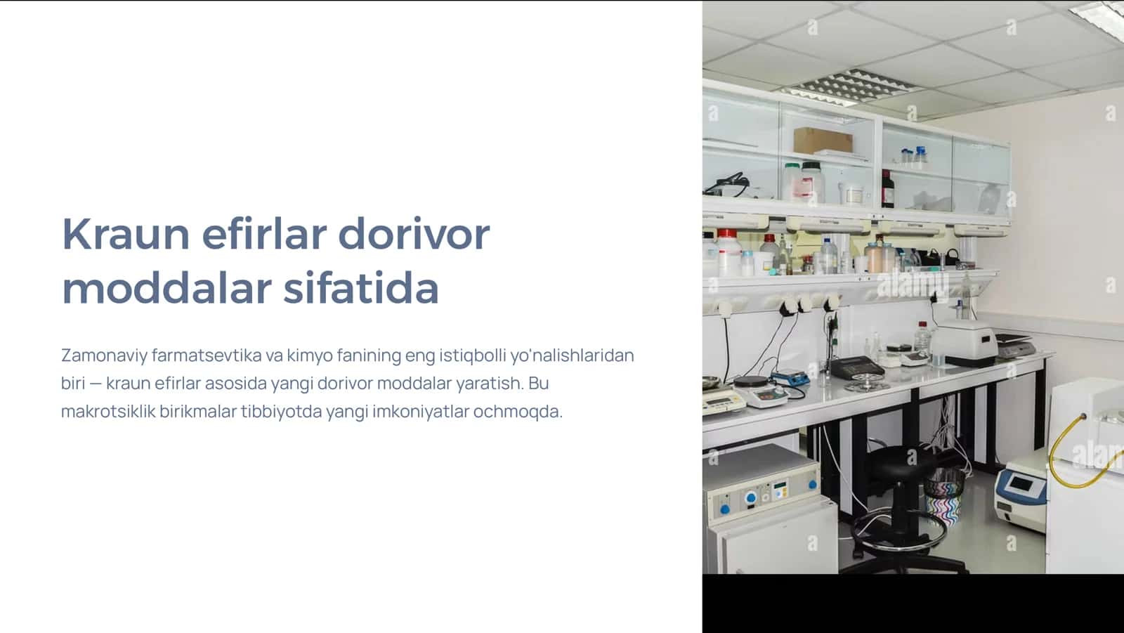 Kraun efirlar dorivor moddalar sifatida 1