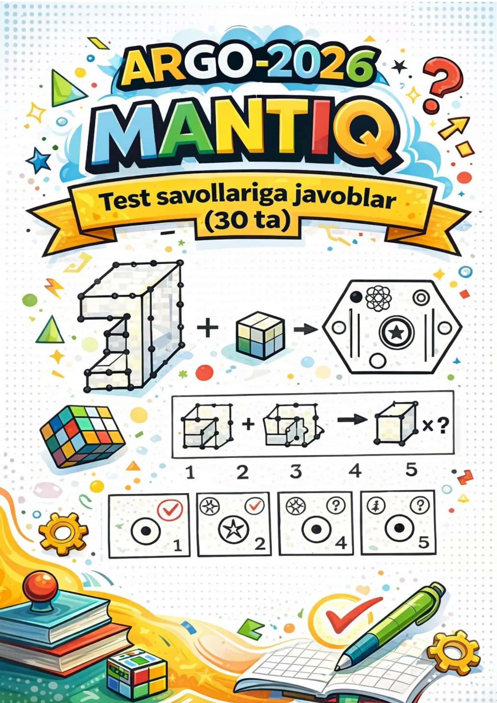 Eng yangi 2026 Argos test savollari Mantiq 1