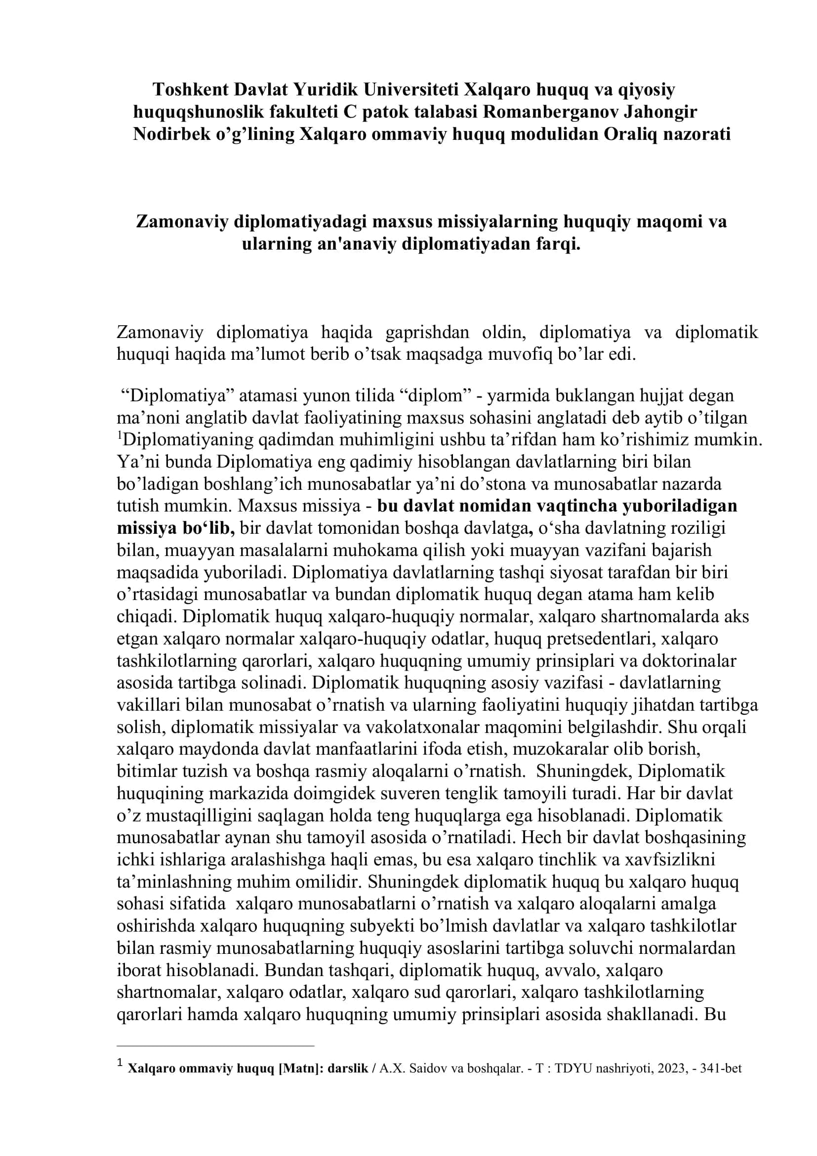 Zamonaviy diplomatiya 1