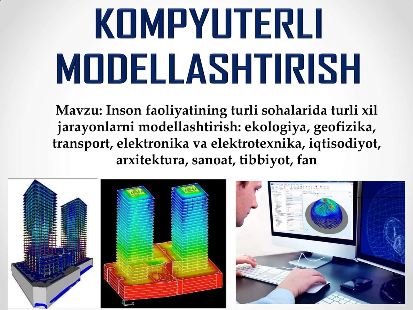 Model va modellashtirish tushunchasi 1