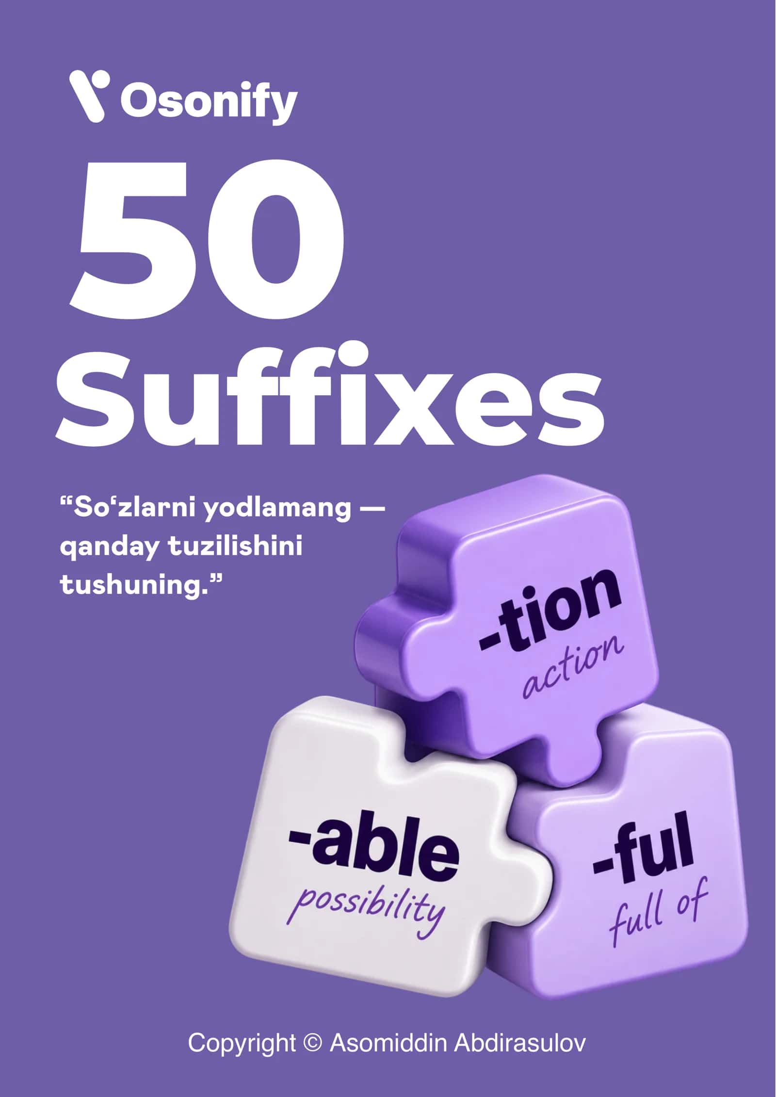 🟪 50 English Suffixes 1