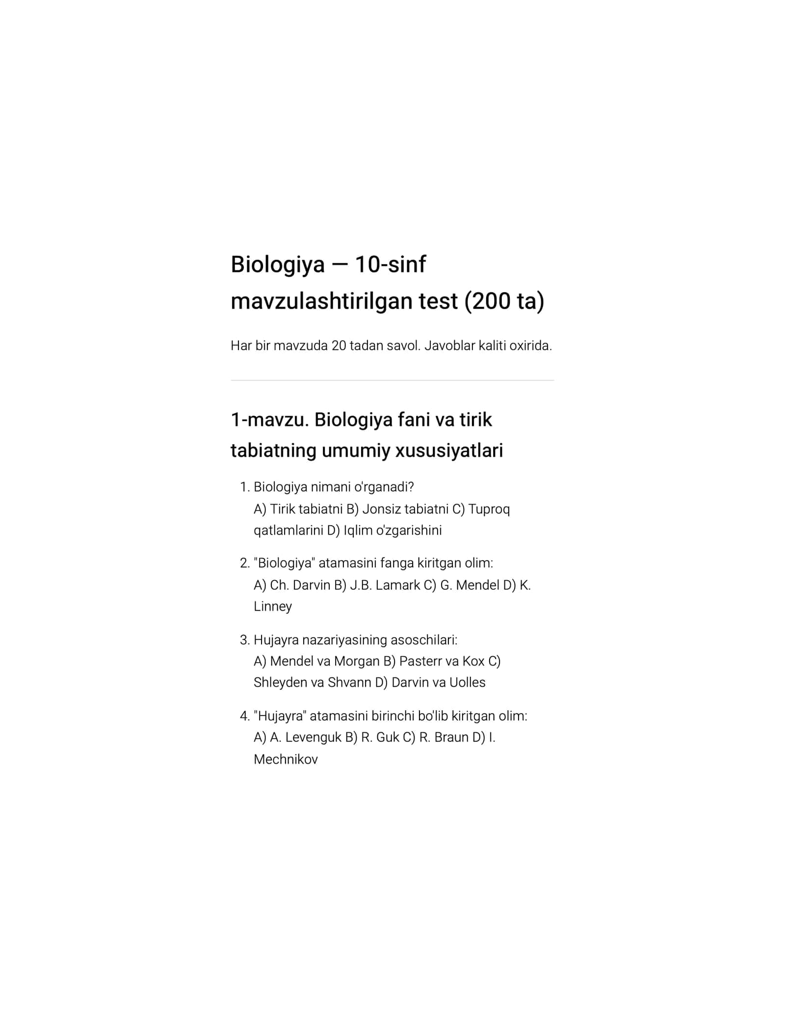 Biologiya — 10-sinf 1