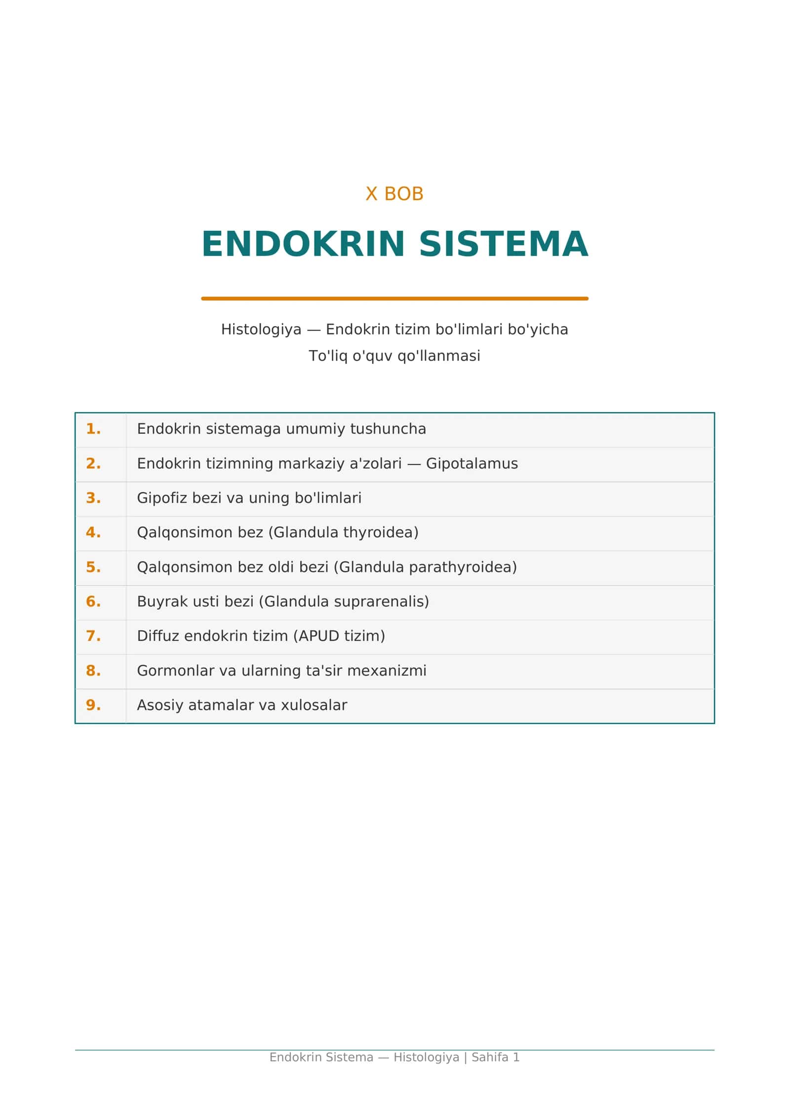 Endokrin Sistema — Histologiya 1