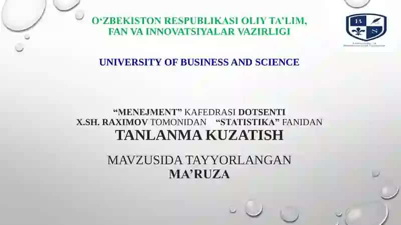 Tanlanma Kuzatish
