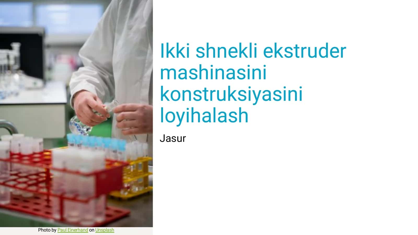 Ikki shnekli ekstruder mashinasini konstruksiyasini loyihalash 1