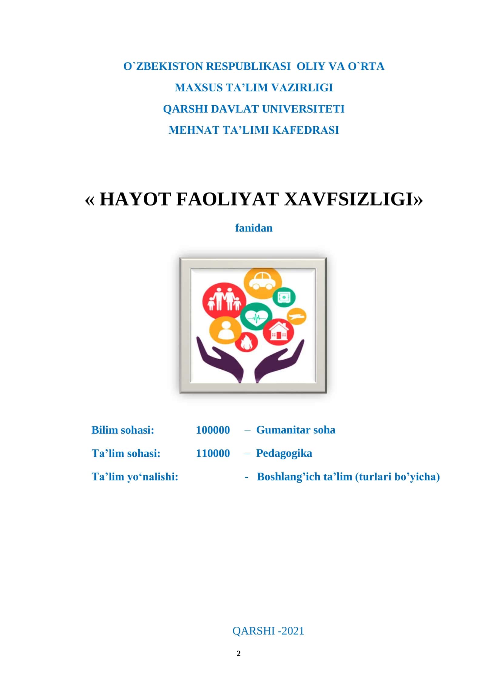HAYOT FAOLIYAT XAVFSIZLIGI 1