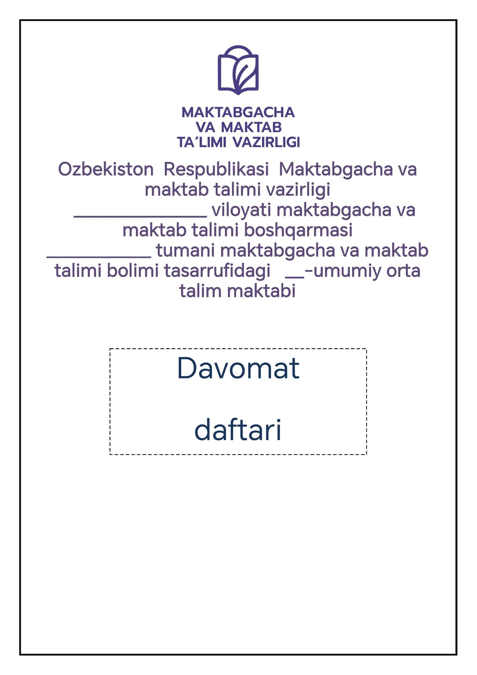 Davomat daftari 1