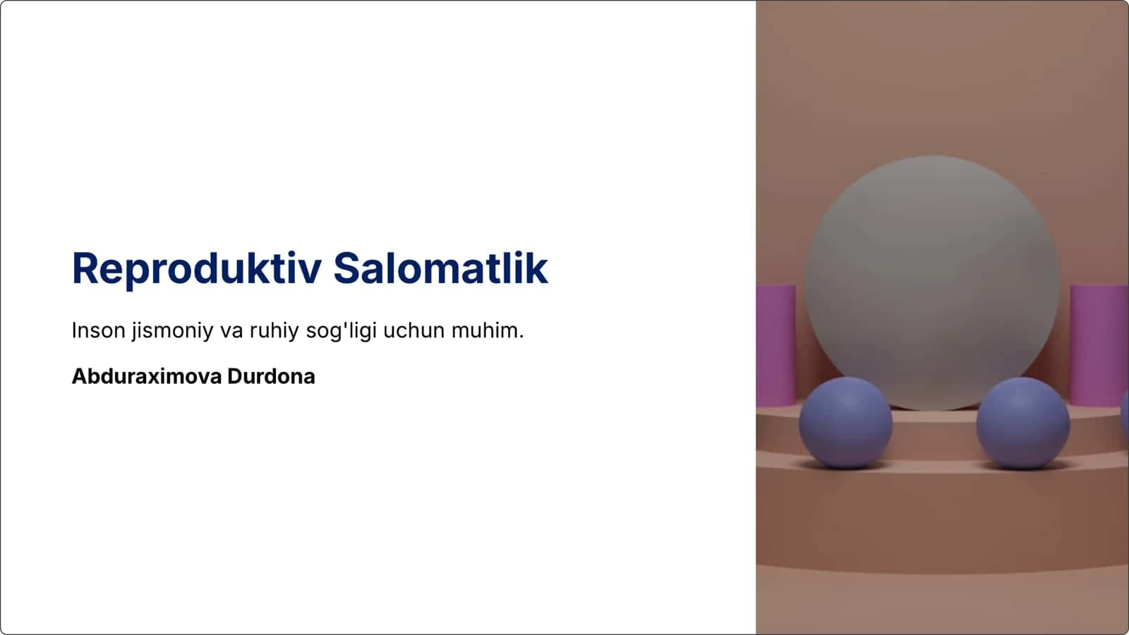 Reproduktiv Salomatlik 1