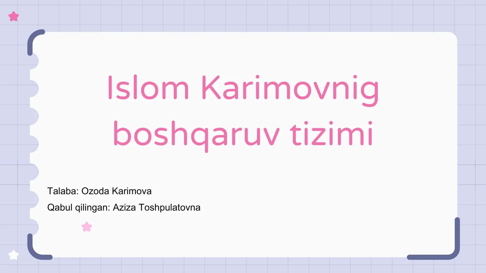 Islom Karimovning ilk hayoti va tarbiyasi 1