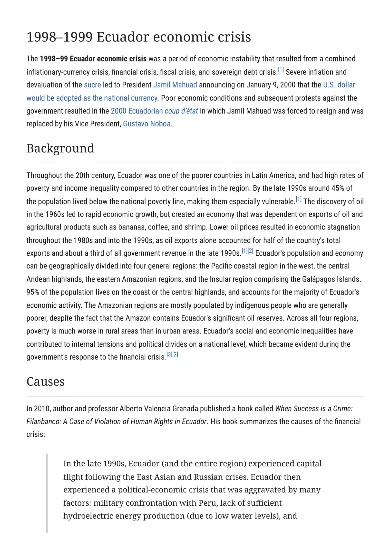1998–1999 Ecuador economic crisis 1