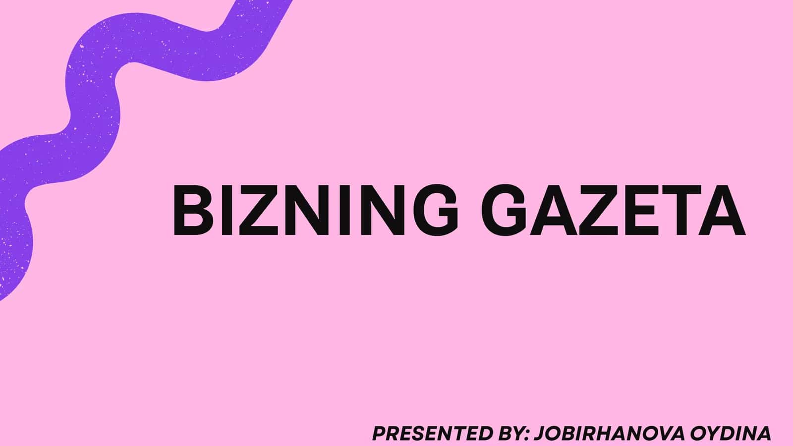 BIZNING GAZETA 1