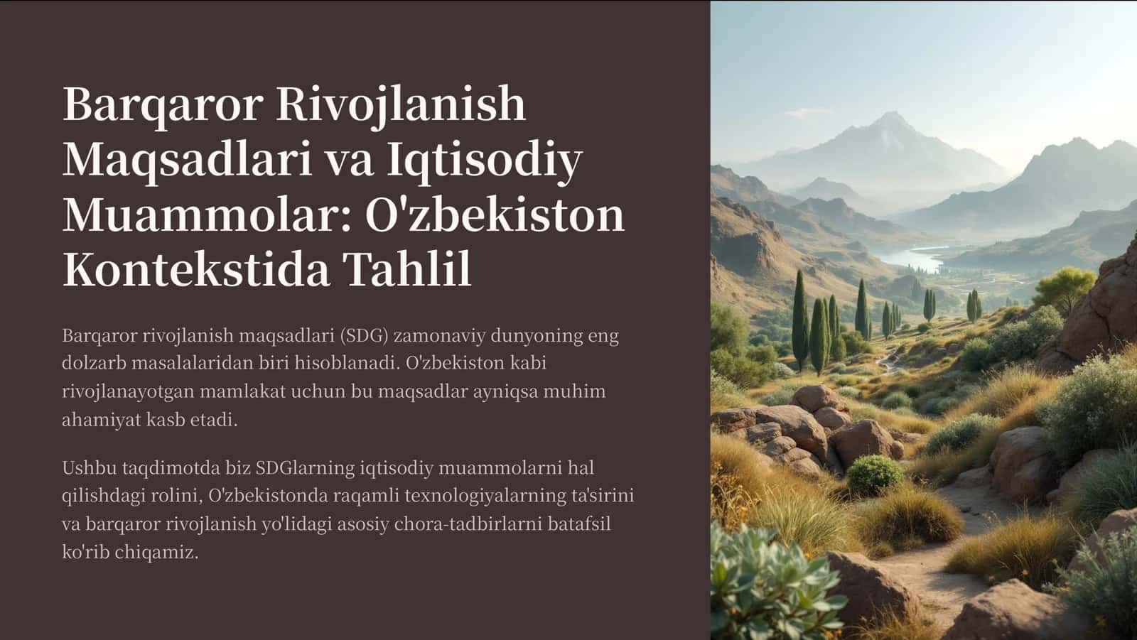 Barqaror Rivojlanish 1