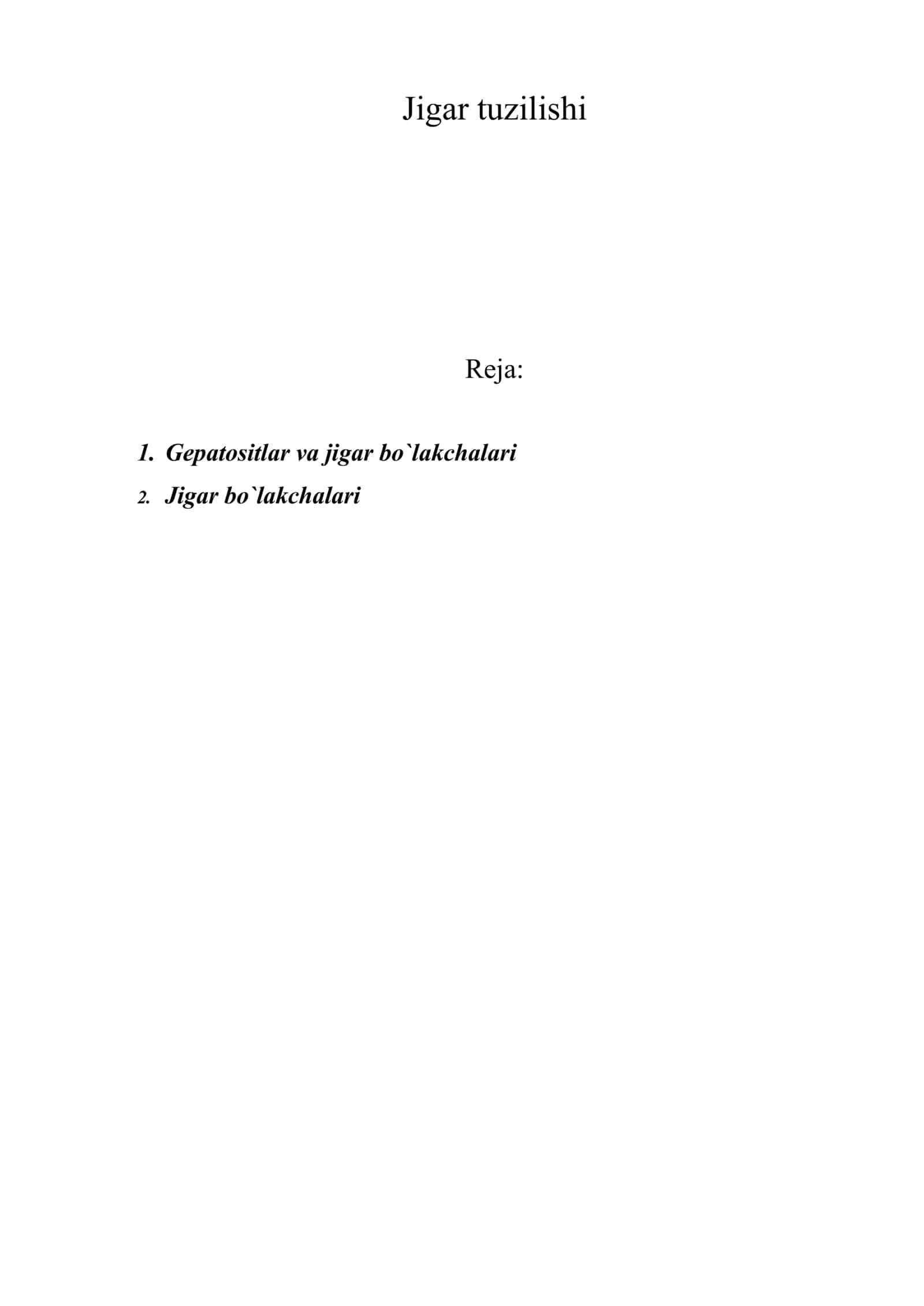 Jigar tuzilishi 1