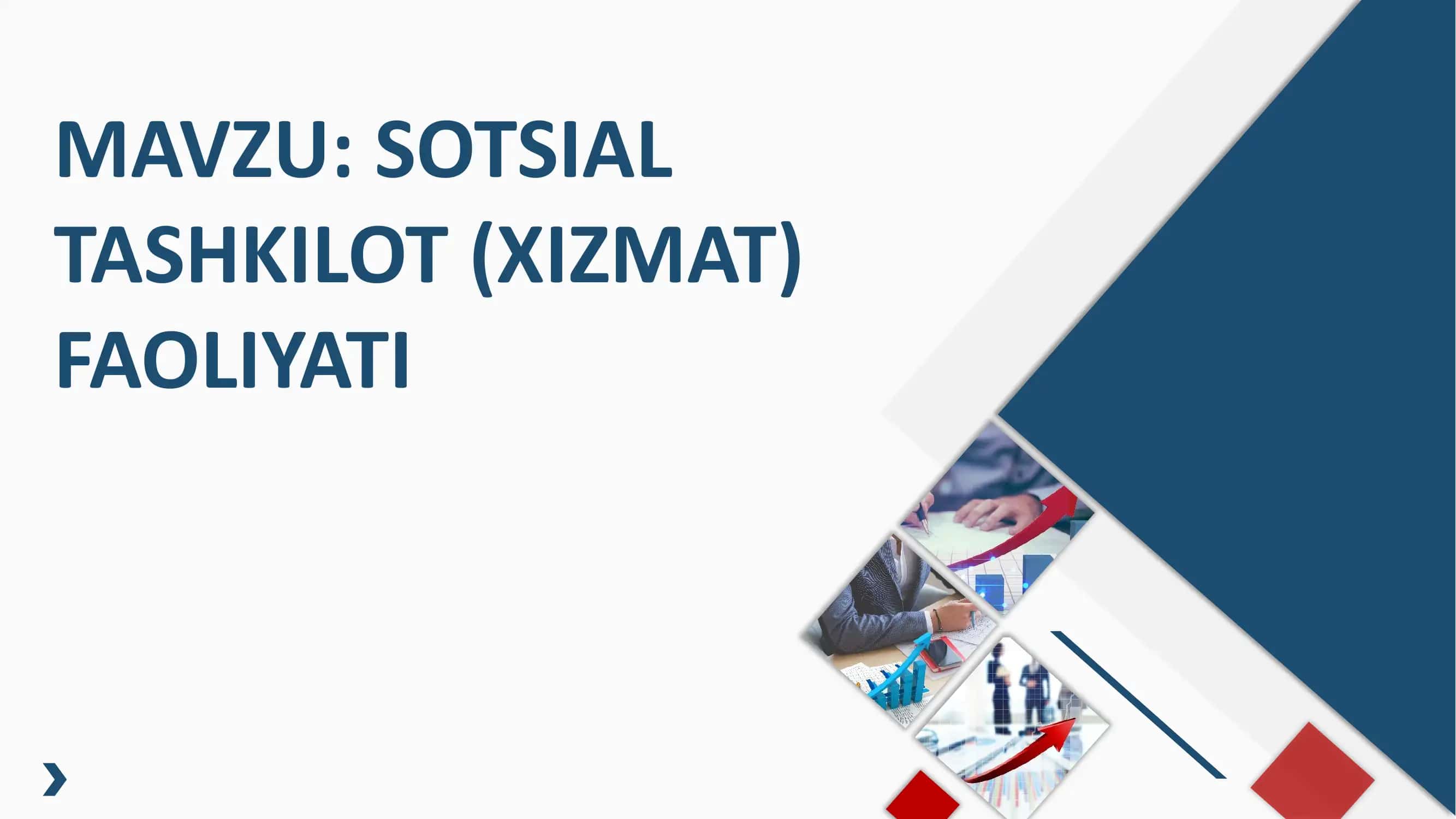 Sotsial tashkilot (xizmat) faoliyati 1