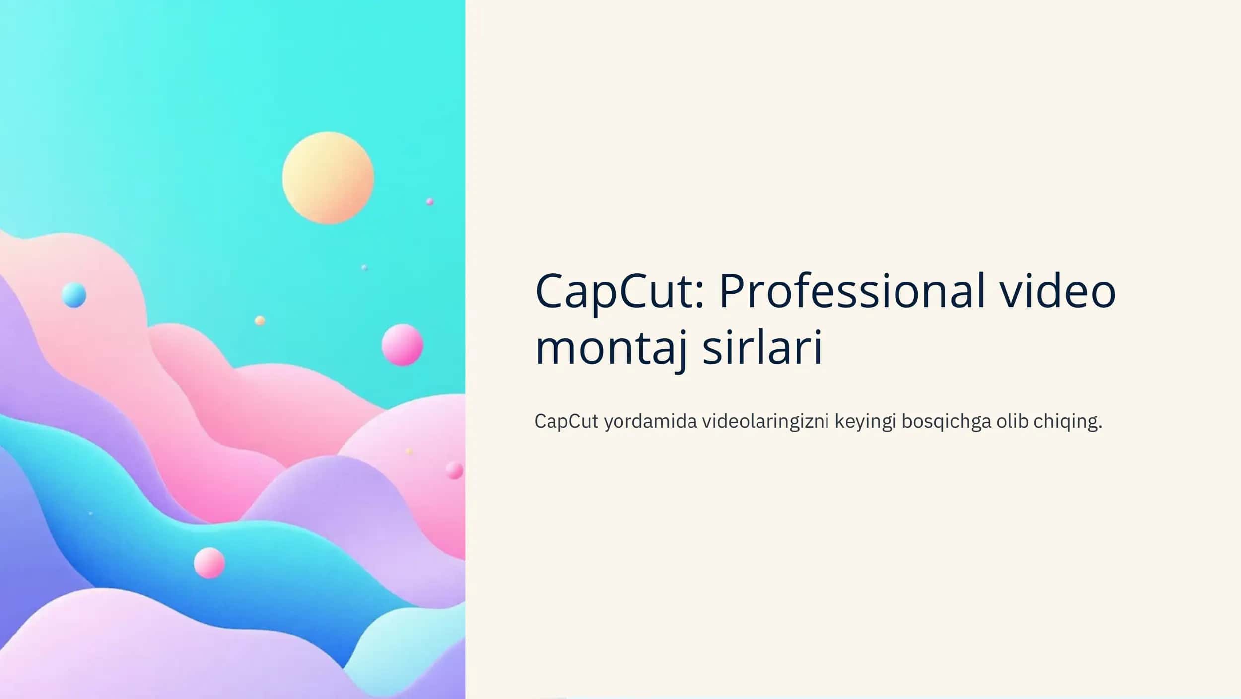 CapCut: Professional video 1
