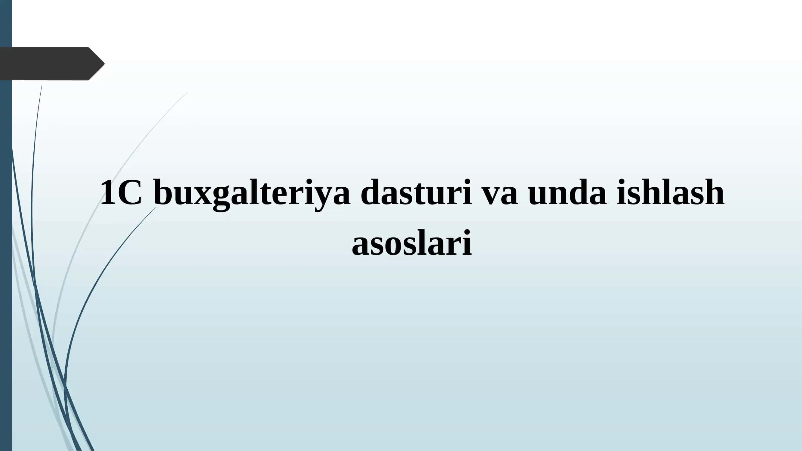 1C buxgalteriya dasturi 1