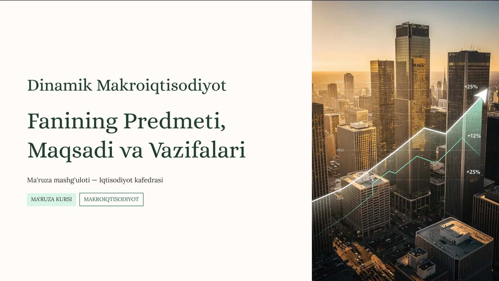 Dinamik Makroiqtisodiyot 1