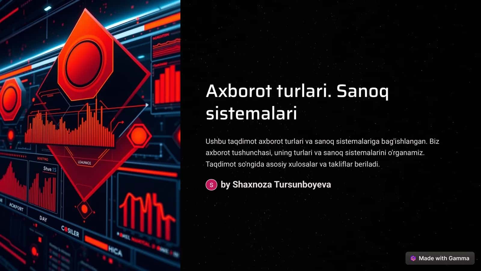 Axborot turlari. Sanoq sistemalari 1