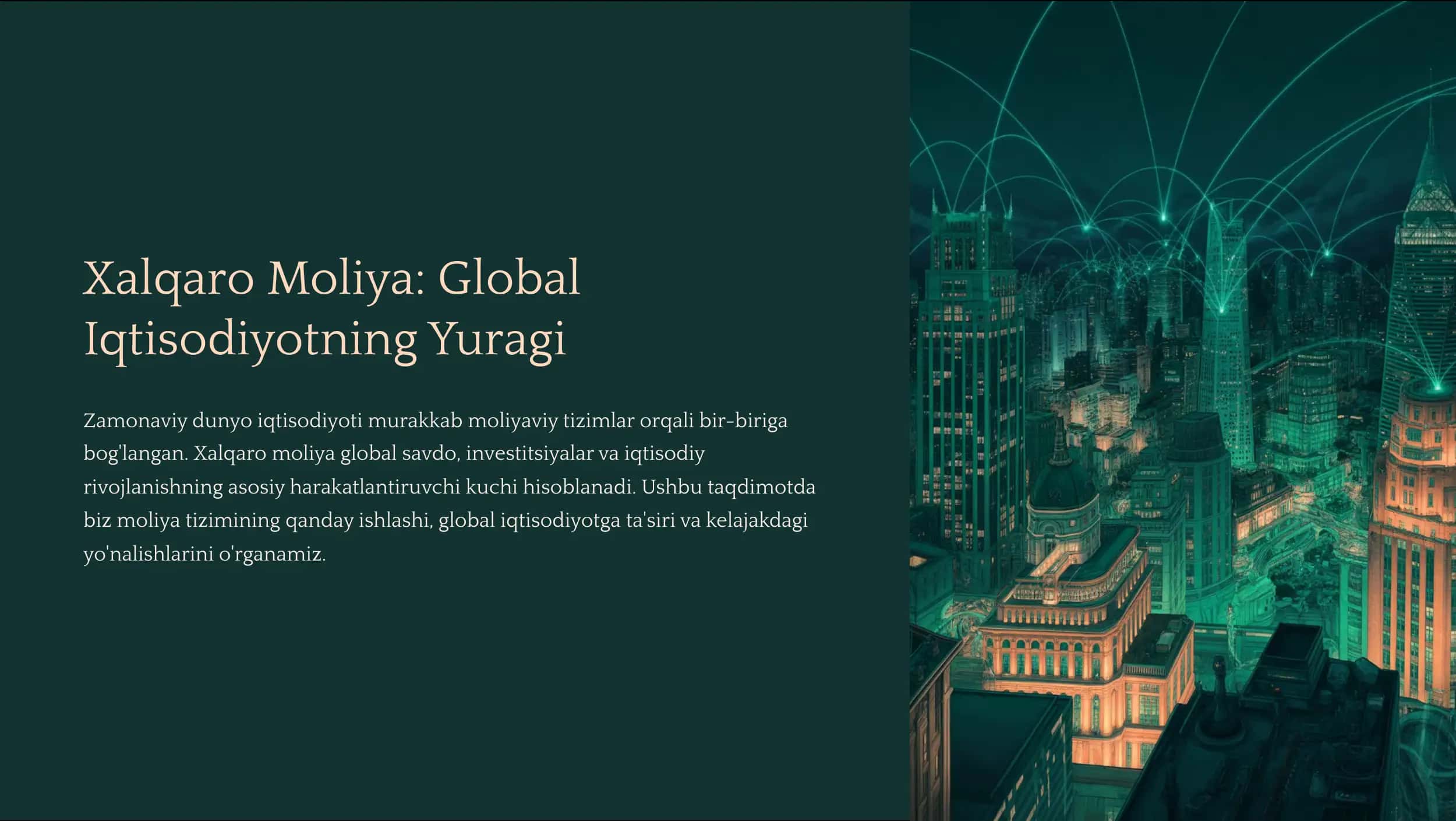 Xalqaro Moliya: Global 1