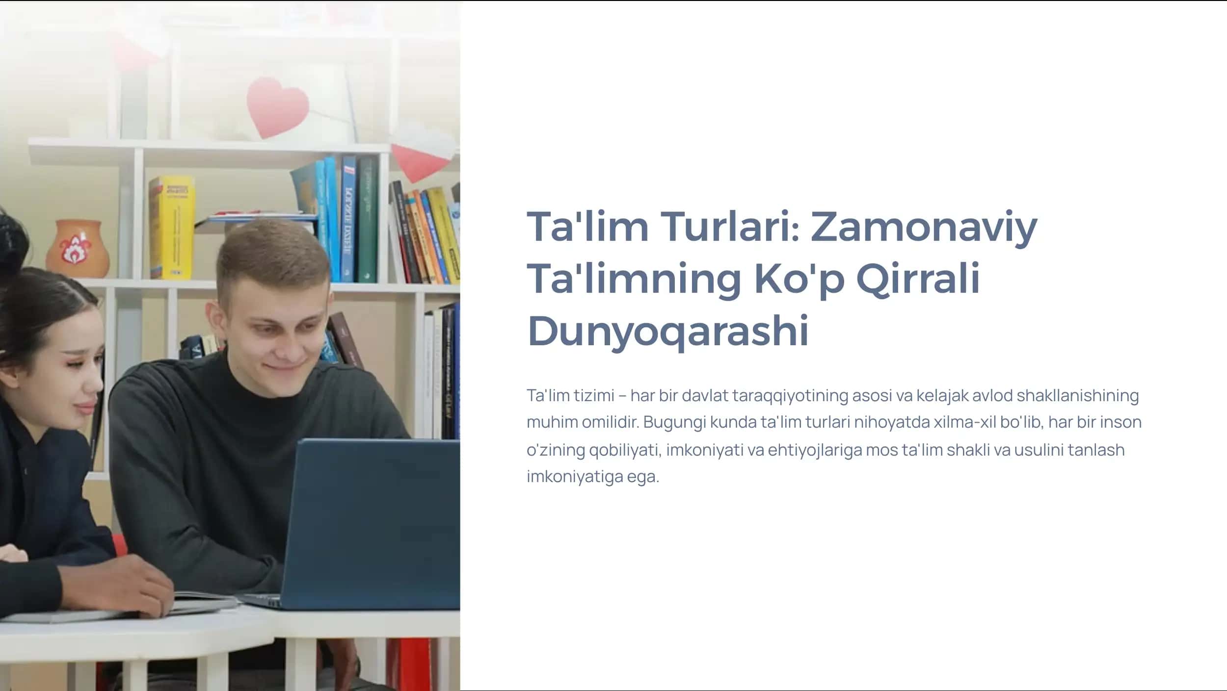 Ta'lim Turlari: Zamonaviy 1